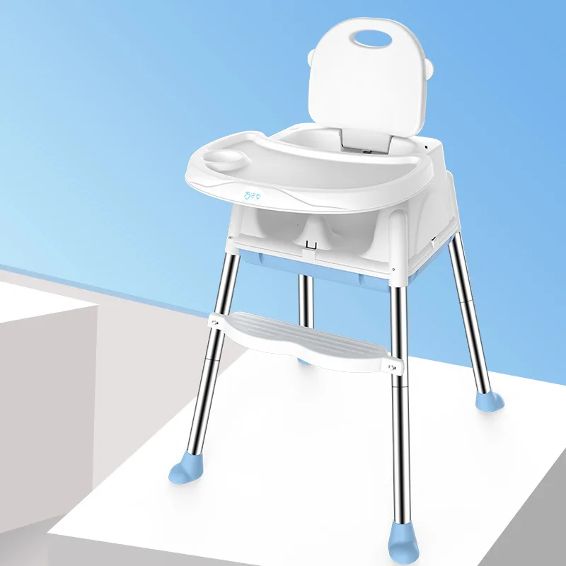 blue Складной обеденный стул для ребенка, портативное детское сиденье, детский обеденный стол, многофункциональные регулируемые стулья для детей - Цвет: blue