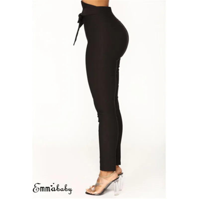 Брюки карандаш женские с завышенной талией модные повседневные длинные