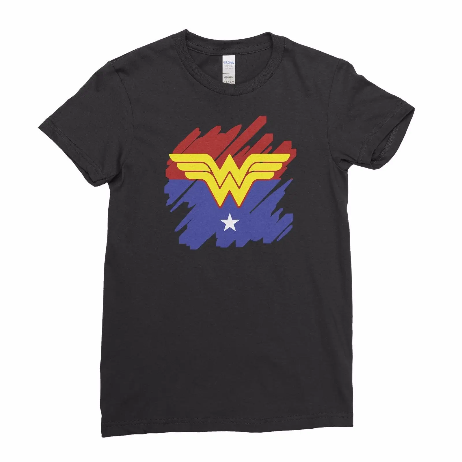 Wonder Woman Diana Comic Superhero женская футболка топ уникальная хлопковая с короткими