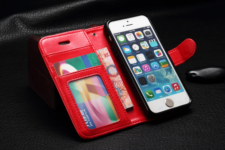 Чехол с откидной крышкой для iphone X Xs max Xr 8, 7, 6, 6 S, Plus, 5, 5S SE Роскошный чехол-портмоне в ретро-стиле чехол кожаный Силиконовый ТПУ Корпус сумка чистый Чехол-держатель с Etui