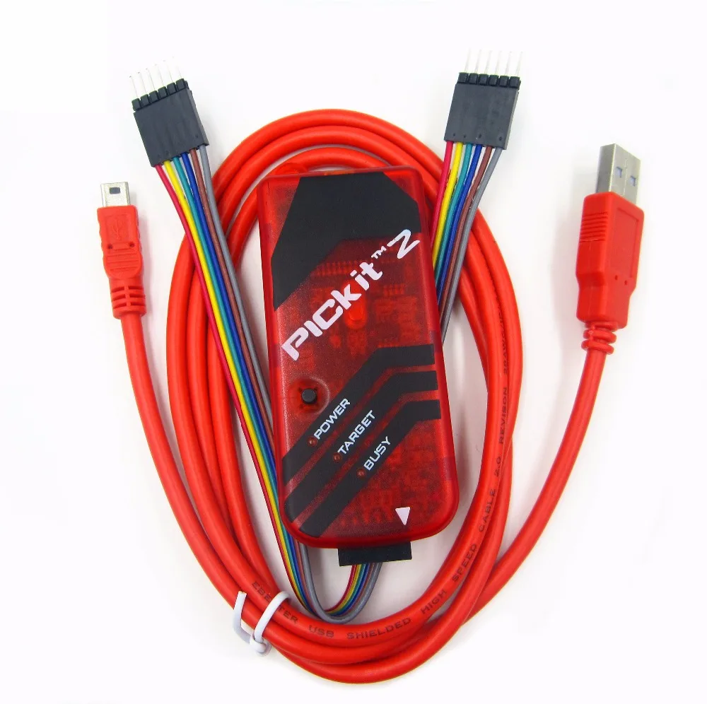 Программатор PICKIT2 PIC Kit2 программатор PICKit 2 Emluator красного цвета USB кабель Dupond