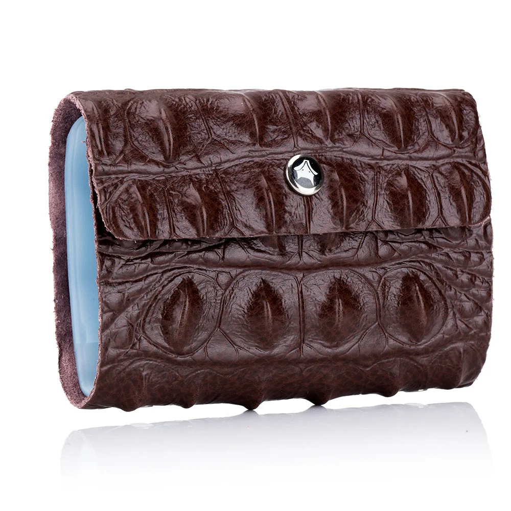 Кошелек для кредитных карт из натуральной кожи с узором крокодиловая кожа