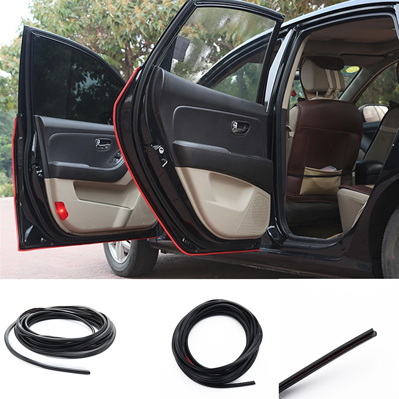 5 м черная ПВХ u-образная Универсальная автомобильная дверная решетка защита края