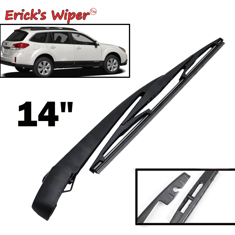 

Erick's Wiper 14" Rear Wiper Blade & Arm Set For Subaru Outback 2009 2010 2011 2012 2013 2014 2015 2016 Windshield Windscreen