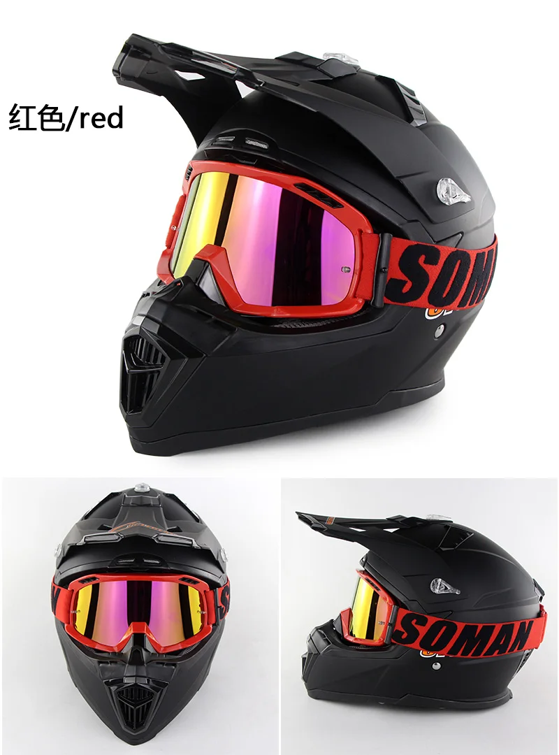 Soman SM15 мотоциклетный шлем защитные очки для мотокросса гонка на мотобайке Gafas