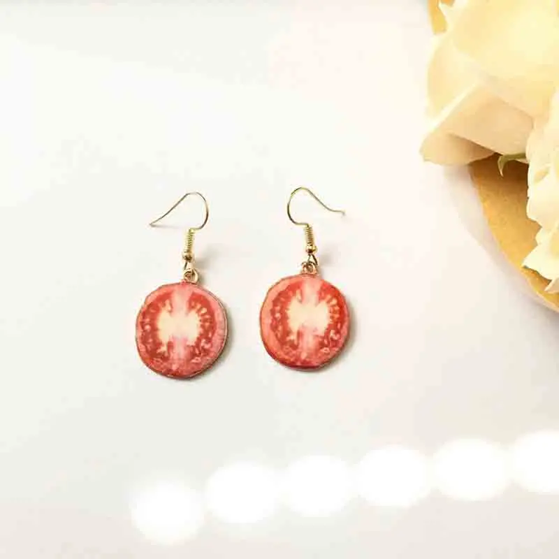 Korean temperament cute earrings fruit watermelon strawberry kiwi long female | Украшения и аксессуары