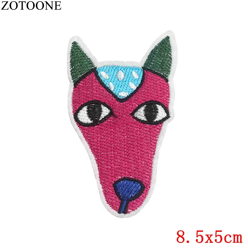 ZOTOONE блестки кошка собака Роза нашивки в форме единорога для одежды железо на буквенные нашивки значки-наклейки пришить на дешевые вышитые нашивки B - Цвет: PE0456