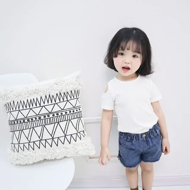 Шорты для маленьких девочек повседневная одежда детские джинсовые шорты летние