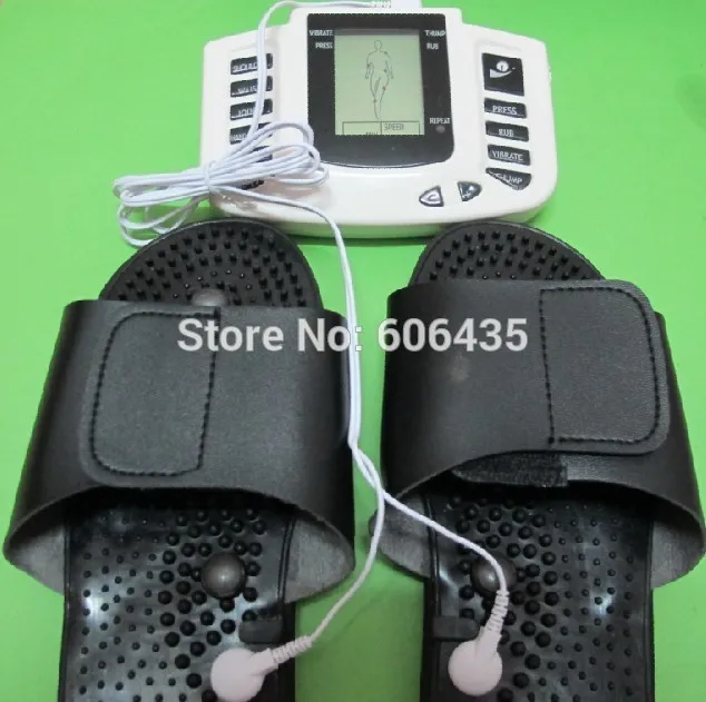 JR-309 Hot new Electrical Stimulator Full Body Relax Muscle Therapy Massager Pulse tens Acupuncture with therapy slipper+ 4pads |
