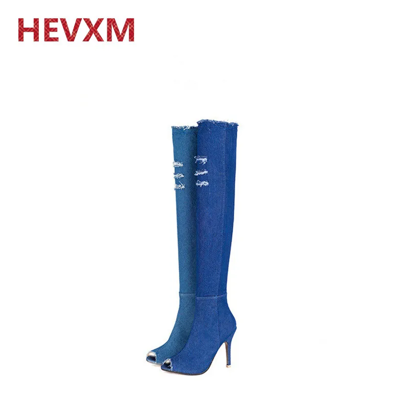 Hevxm/2017 Для женщин Сапоги и ботинки для девочек лето осень с открытым носком выше