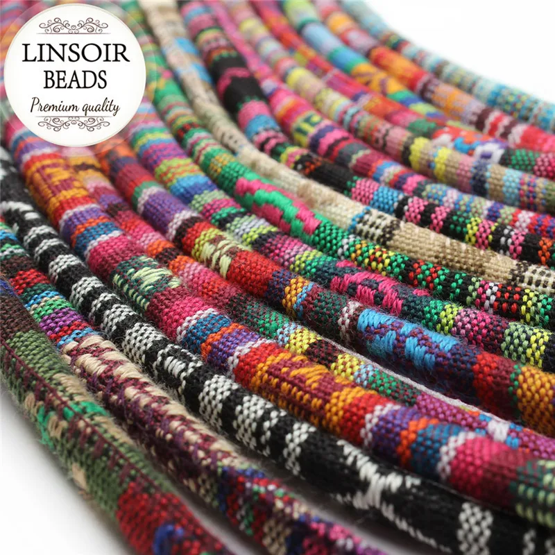 LINSOIR 5 ярдов/партия 6 мм тканевые хлопковые шнуры для ожерелий браслеты шнур нить
