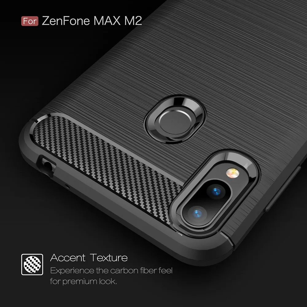 Чехол для ASUS Zenfone Max Pro M2 ZB631KL случае углеродного волокна футляр складной чехол ZB663KL