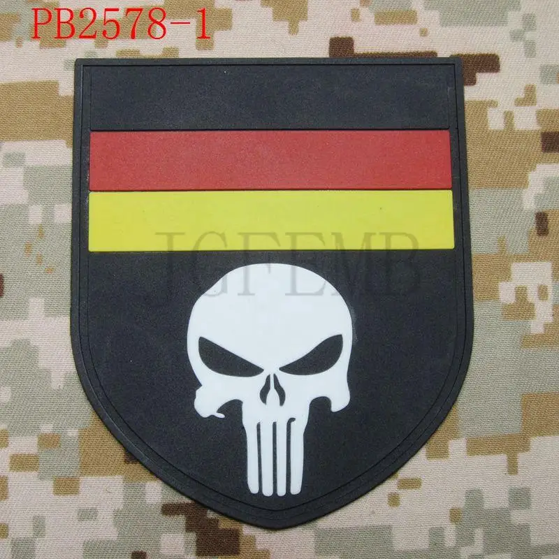 Германия флаг с черепом Военная тактика боевой 3D ПВХ патч