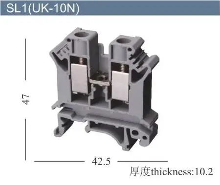 

10pcs UK-10N DIN Rail Universal Terminal Blocks Screw Type UK10N Phoenix Type High Quality