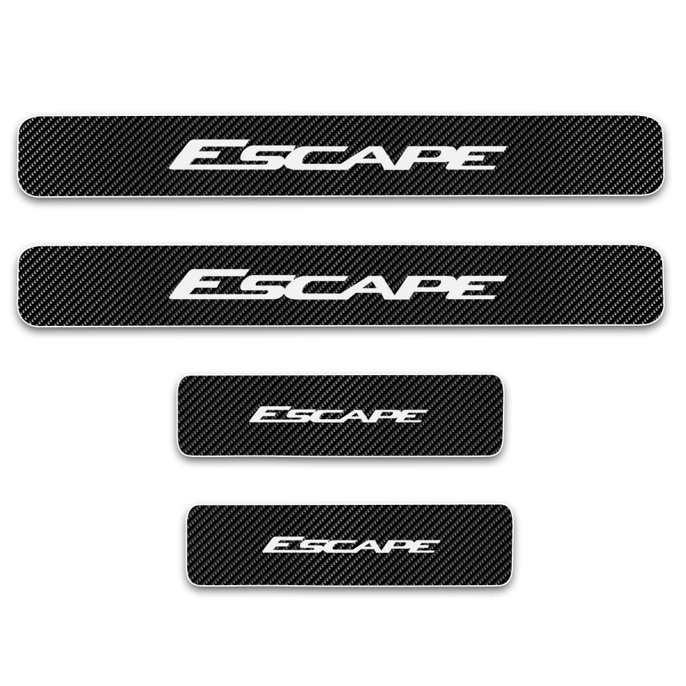 

Car Door Threshold Plate For Ford ESCAPE Kuga Door Sill Step Protector Guard 4D Carbon Fiber Vinyl Sticker Auto Accessories 4Pcs