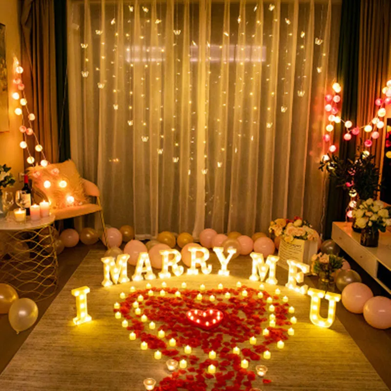 1.4*2.5M LED Heart Light String Love Curtain Lamp Christmas Fairy Tale Lights Wedding Wreath 8 Modes Dimming Box | Освещение