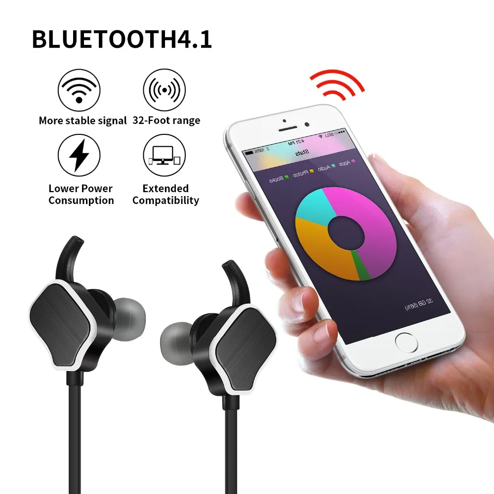 FooHee IPX 4 Водонепроницаемый Спортивные наушники Bluetooth бас стерео звук Apt X Поддержка