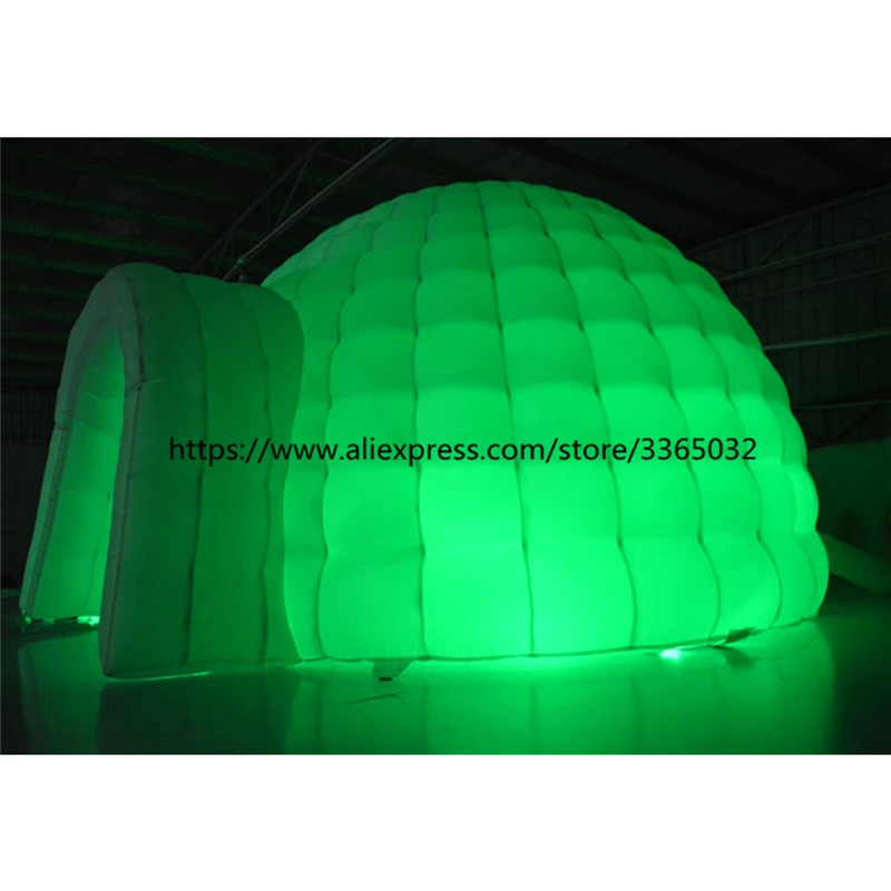 Светодиодный Надувной Игровой Домик igloo с подсветкой для улицы, светодиодный Надувной Игровой Домик igloo