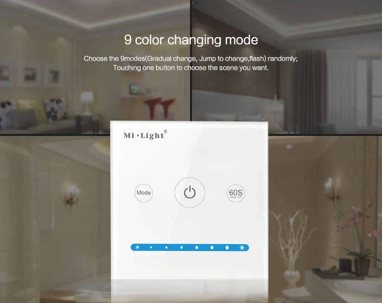 Milight DC12-24V 5A/Channel Max 15A Brightness Dimming Smart Panel Controller for Single Color LED lights | Освещение