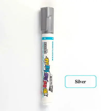 Silver 12 цветов перманентные маркеры для ткани водонепроницаемая ткань краска для ткани темная/черная футболка - Цвет: Silver