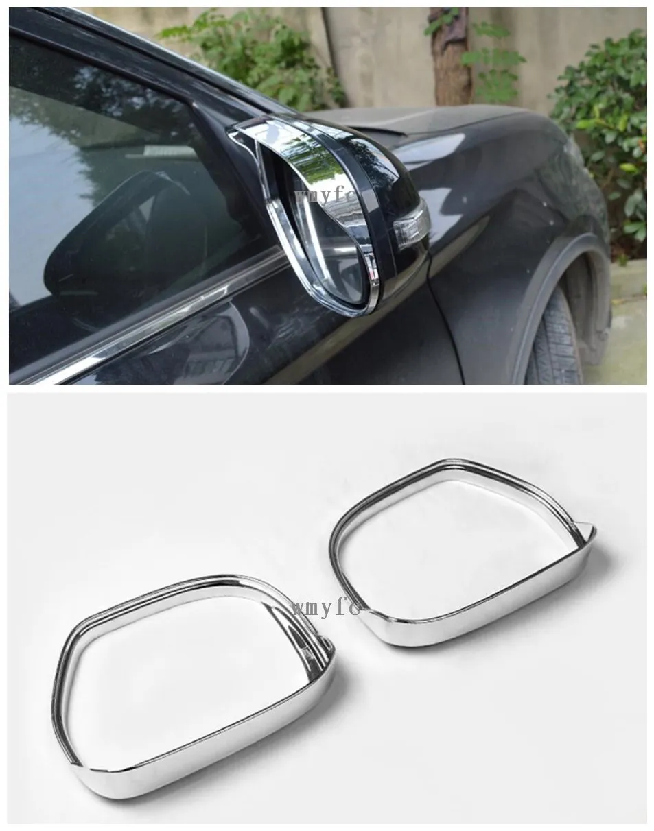 ABS хромированные боковые зеркала заднего вида Стекло дождь щит солнцезащитный