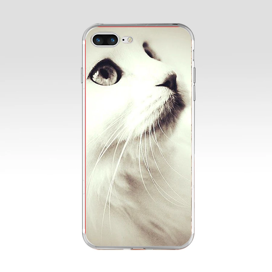 Чехол-накладка для Apple iPhone 6 6s 7 8 plus силикон ТПУ с изображением кошки котенка