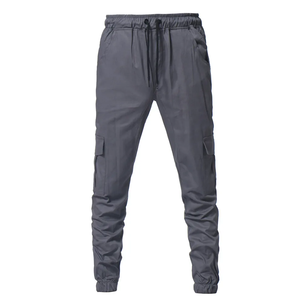 Летняя новая мода Roupas мужские спортивные однотонные повязки повседневные свободные спортивные штаны с завязками 4,17