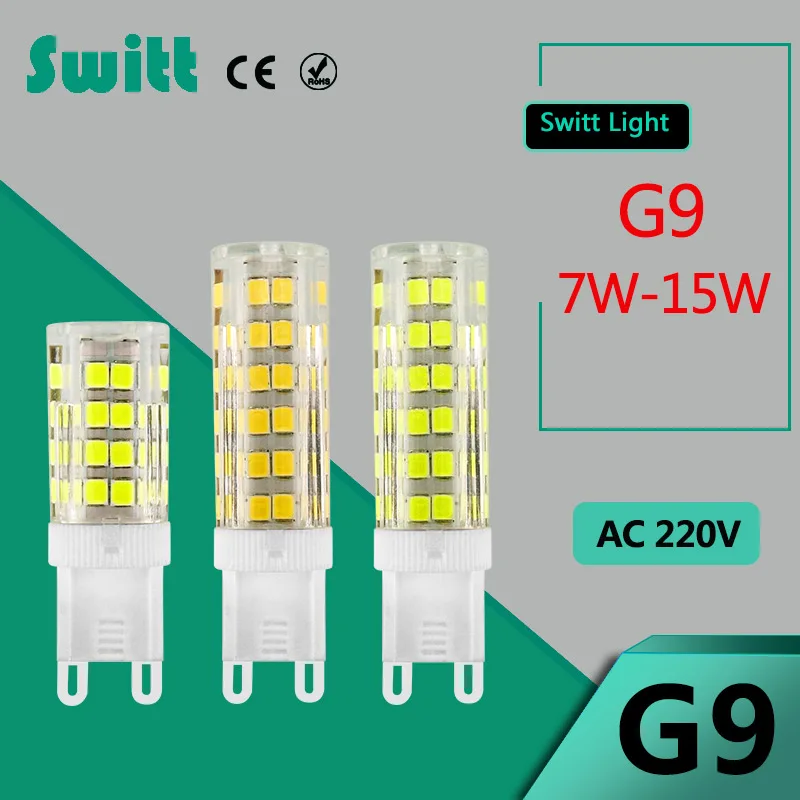 Led g9 220 В 5 Вт 7 Мини светодиодный G9 Лампа Керамика КРИСТАЛЛ Высокая Мощность