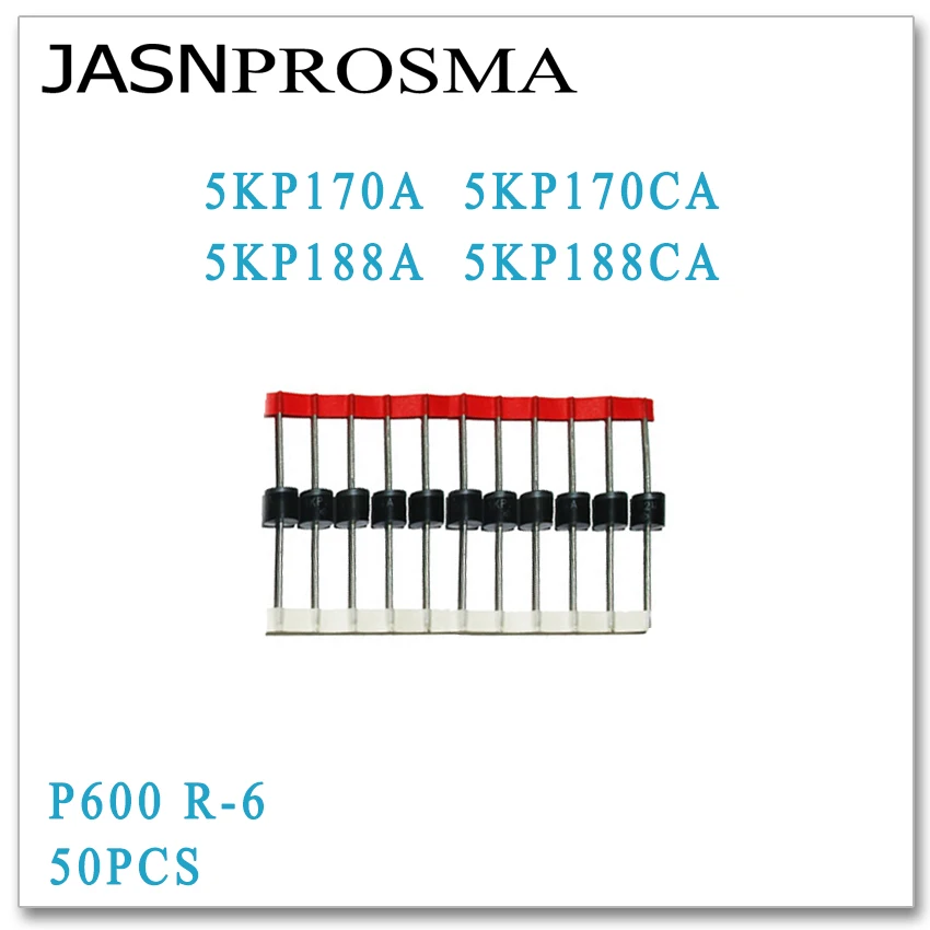 JASNPROSMA 50PCS 5KP170 5KP170A 5KP170CA 5KP188 5KP188A 5KP188CA P600 R-6 TVS Diode High quality | Replacement Parts