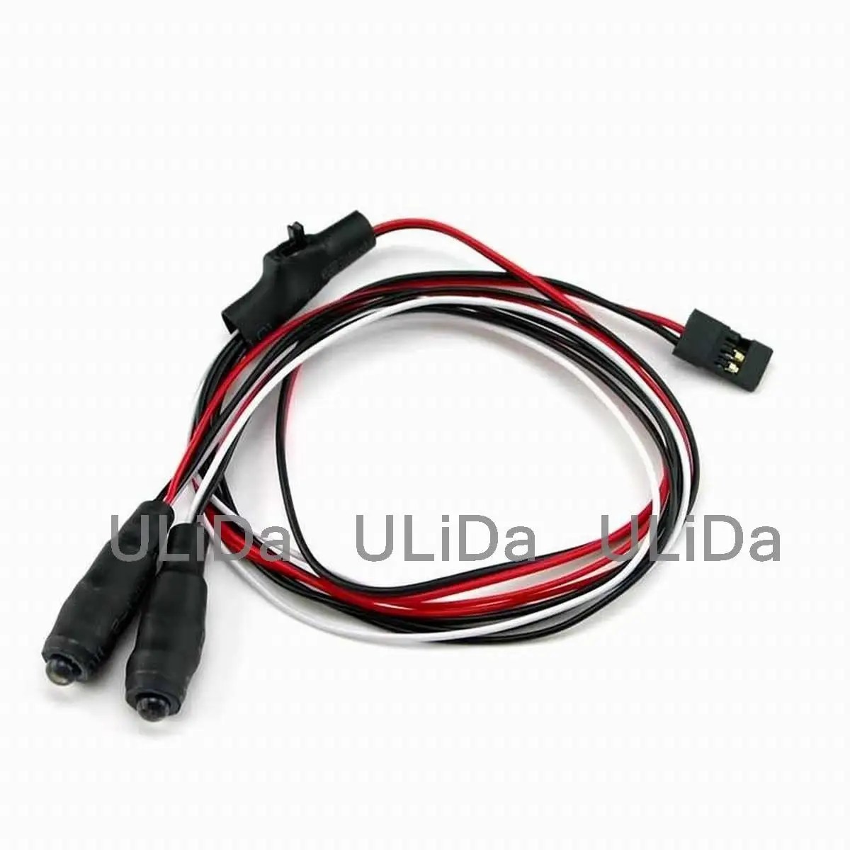 

2LED 5mm Red+White Angel&Demon Eyes LED Headlight Headlamp for 1/10 rc Model Car