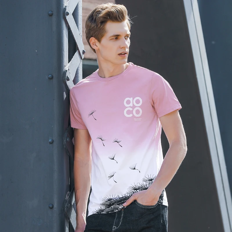 Пионерский лагерь модная градиент футболка мужская брендовая одежда новый