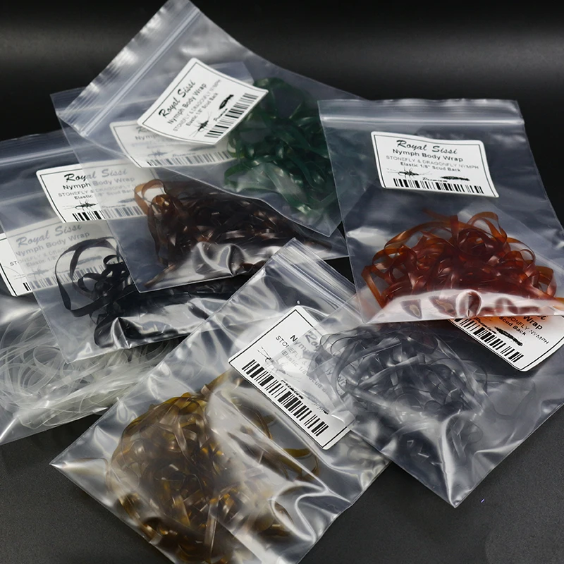 Комплект из 4 м эластичных лент для завязывания мушек 1/8 дюйма|tying materials|fly materialfly