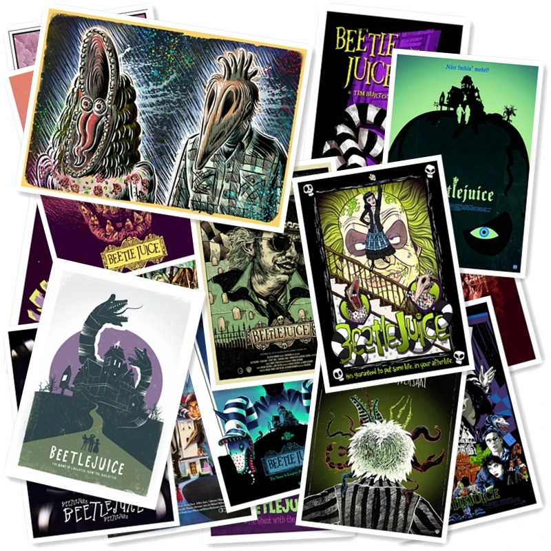 Beetlejuice 20/шт. ПВХ серии стикер домашний декор холодильник стиль стены путешествия