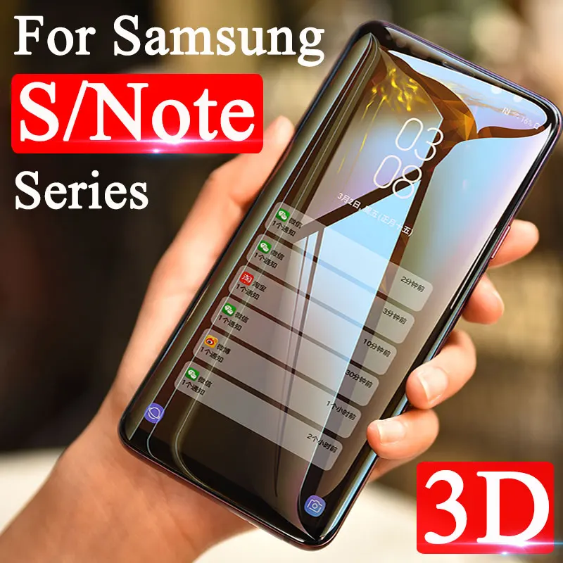 Закаленное защитное стекло на для Samsung Galaxy S8 S9 плюс S7 S6 края стекла ScreenProtector Note S 8 9