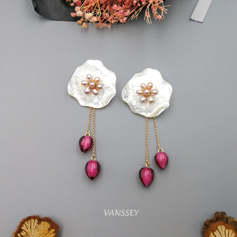 Винтажная Этническая брошь Vanssey в форме цветка лотоса ручной работы из