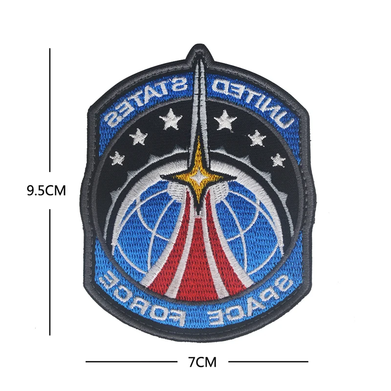 Новая американская космическая сила космическое управление вышитая нашивка на рукав, рюкзак для джинсов декоративные ткани армейская форма тканевая наклейка