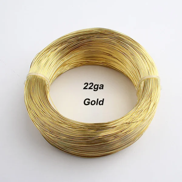 Gold 0,6 мм 22 калибра 1/4кг серебро оранжевый Цветной Алюминий изготовление украшений провода мертвых мягкой анодированного Craft проволока r& d - Цвет: Gold