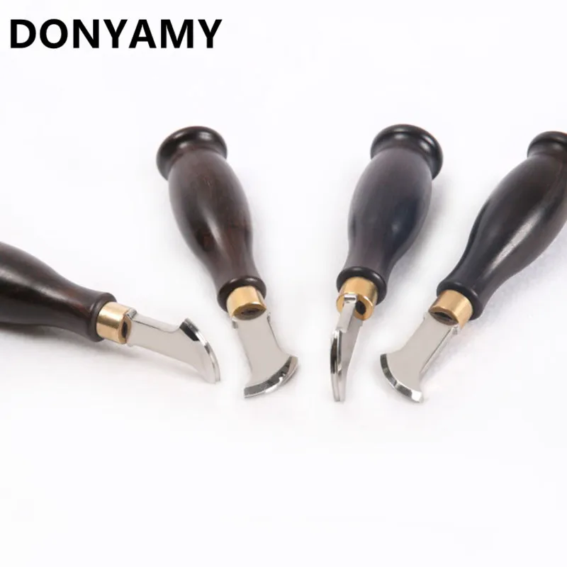 

DONYAMY Leather Edge Creaser Stainless Steel Blade+Ebony Blackwood Handle Marking Edge Decorate Line Tool Leathercraft