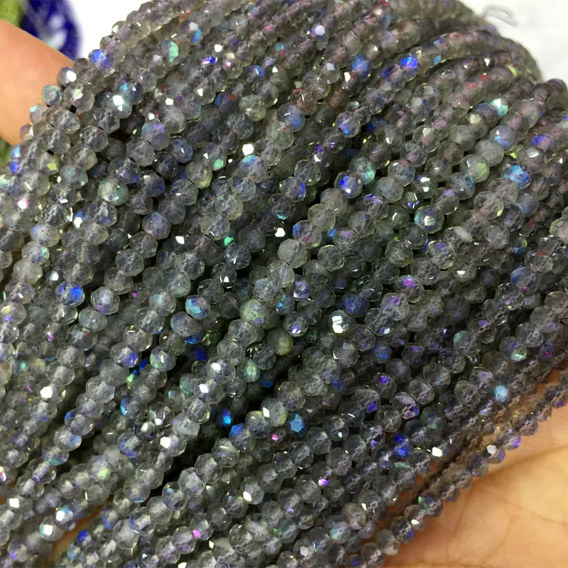 Граненые граненые бусины ручной работы незакрепленные из натурального синего