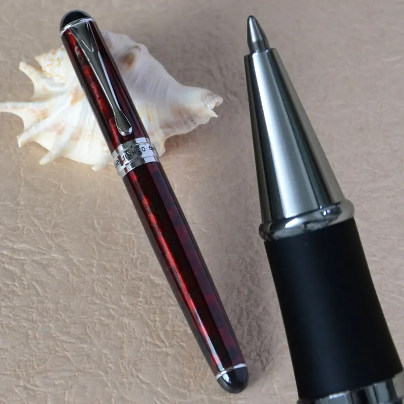 pen as this picture Роликовая шариковая ручка JINHAO X750 серая и серебряная шахматная доска голубое фиолетовое Вино 15 цветов на выбор Роскошный деловой офис JINHAO 750 - Цвет: pen as this picture