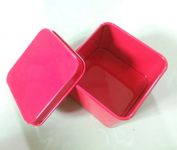 Разноцветная квадратная жестяная коробка коробки для конфет маленькая