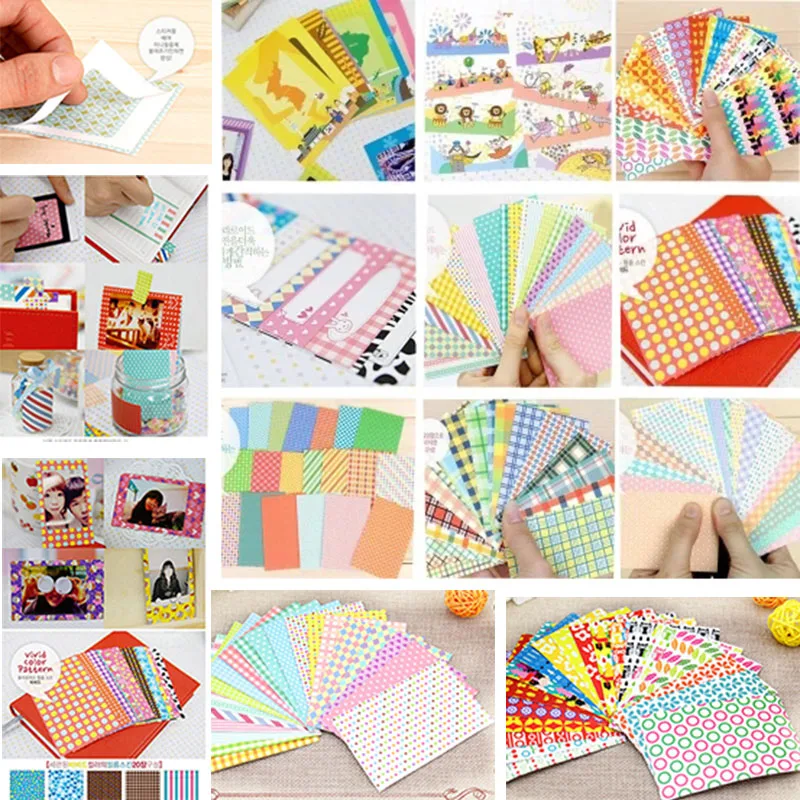 

DIY 20pcs/set New Cute for Polaroid Films Photo Cute Diary Stickers For FujiFilm Instax Mini Instant 11 9 8 7S 25 50S