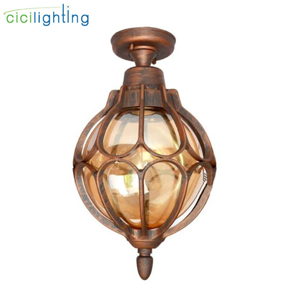 

Retro Loft Nordic outdoor Ceiling Light,Vintage Balcony Aisle Outdoor Surface Mounted Ceiling Lamp, America Style Exterior Lamps