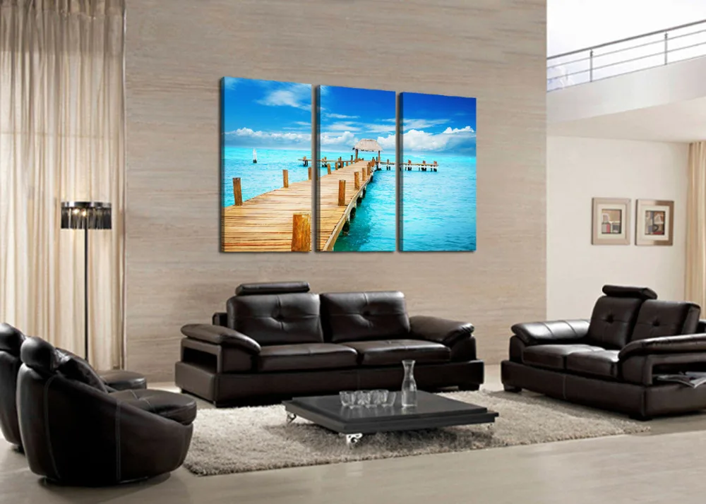 3 шт. Картина на холсте с изображением леса | Дом и сад