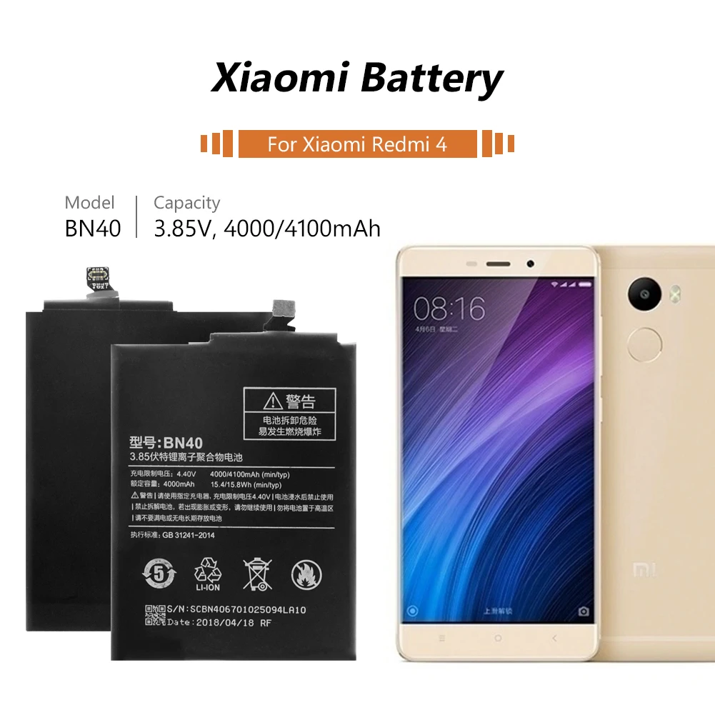 XiaoMi литиевая BN-40 BN 40 BN40 Замена телефона литиевая батарея для XiaoMi Redmi 4 Pro Prime 3g ram 32G rom Edition