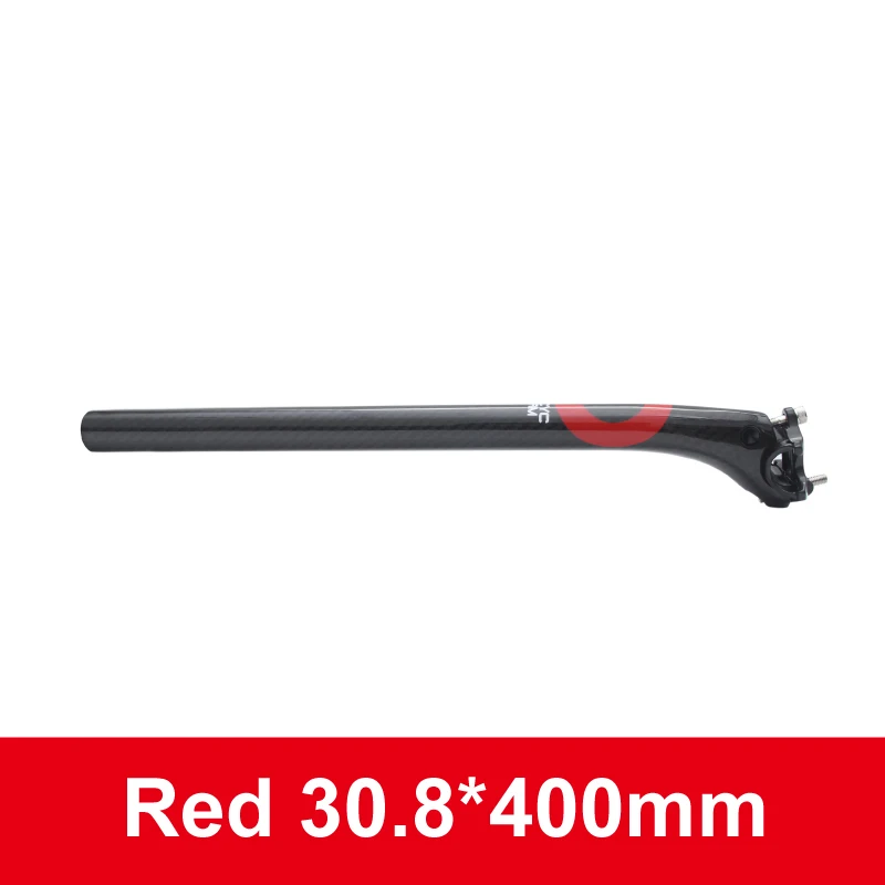 Red 30.8X400mm Ультралегкая супер сила MTB велосипед или для шоссейного велосипеда, углеродный руль для велосипеда параллельно седлодержателях Запчасти 27,2/30,8/31,6*350/400 мм - Цвет: Red 30.8X400mm