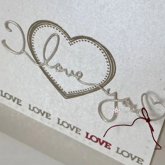 Металлические Вырубные штампы вырезанная форма буквы I love you скрапбукинг