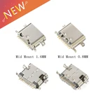 10 шт. USB-3.1 USB Тип разъёма C горизонтальный Mid крепление 16P Женский 1,6 мм через доска 0,8 мм для USB зарядное устройство адаптер DIY типа C