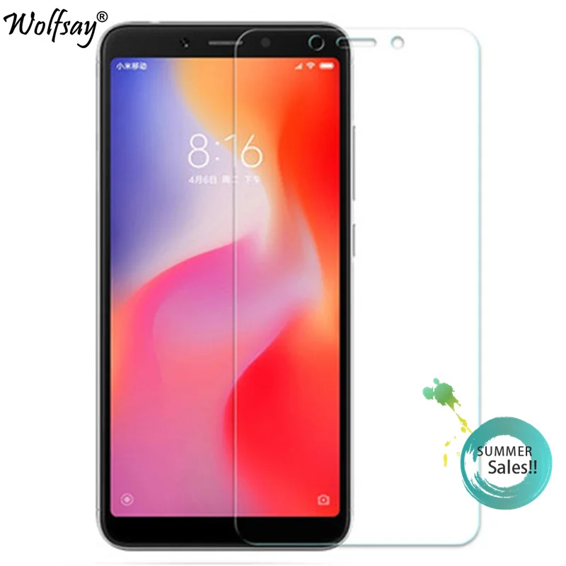 2 шт. Защитное стекло для экрана Xiaomi Redmi 6A закаленное защитная пленка телефона