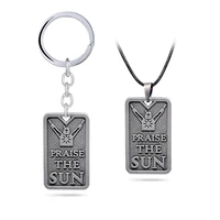 game dark souls tag pendnats keychain praise solaire of astora the sun women statement necklace choker men accessory keyring